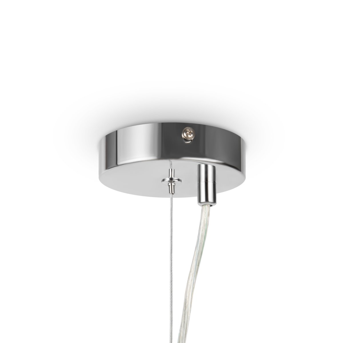 Dallas Ø30 Chrome suspension De Maytoni - Sa structure métallique sophistiquée, associée à ses globes en verre fumé, en fait un véritable accroche-regard et s'intègre parfaitement aux petits espaces comme les salons ou les salles à manger.