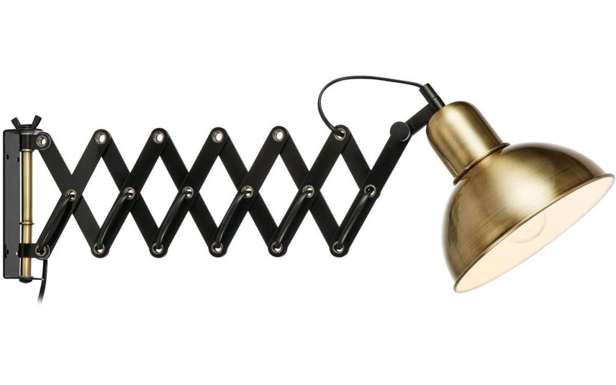 Riggs 75cm Noir applique murale De Markslöjd - Riggs est &eacute;galement orientable lat&eacute;ralement et la t&ecirc;te de lampe est r&eacute;glable de haut en bas.