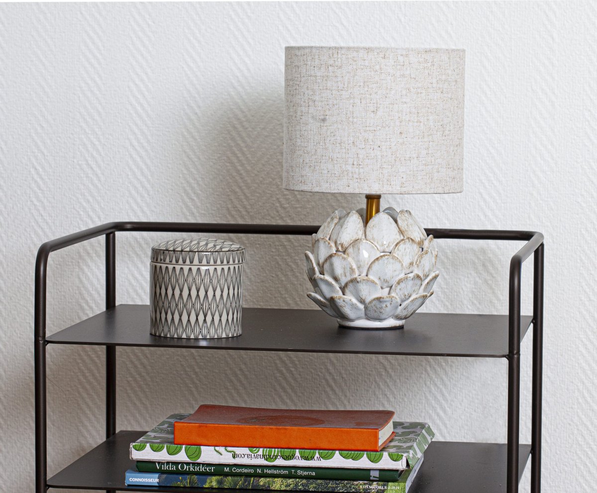 Rosanna 30cm Beige lampe de table De Cottex - Il est recommandé de le placer dans le couloir, le salon ou près de la fenêtre.