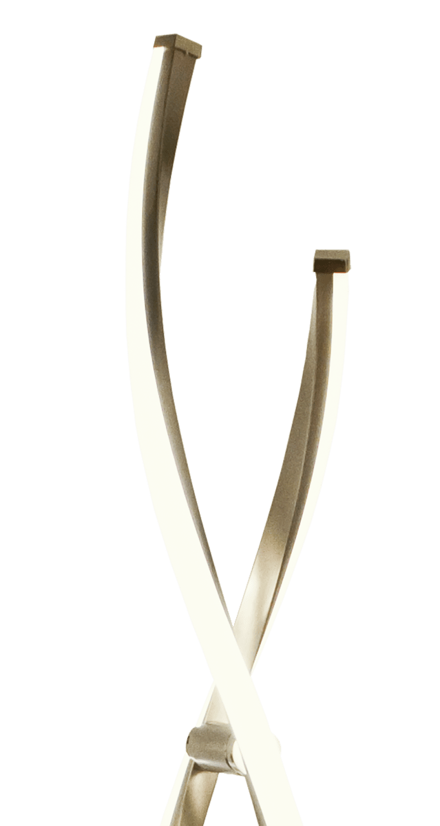 Swirl Acier lampadaire De Aneta Lighting - La lampe s'allume et s'&eacute;teint &agrave; l'aide d'un variateur &agrave; pied pour cr&eacute;er l'ambiance souhait&eacute;e.