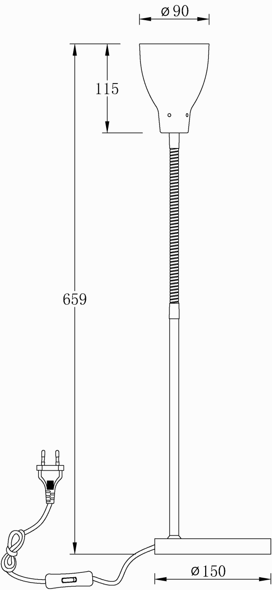 Sarek 45cm Acier lampe de bureau De Aneta Lighting - Sarek est une lampe de bureau classique au design intemporel en acier.