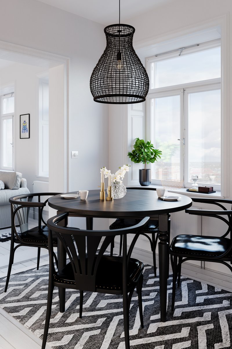 Seagrass Ø50 Noir suspension De By Rydéns - Le jonc de mer est entièrement fait à la main, avec la teinte naturelle fabriquée à partir d'jonc de mer, tandis que la teinte noire est fabriquée à partir de jute teint.