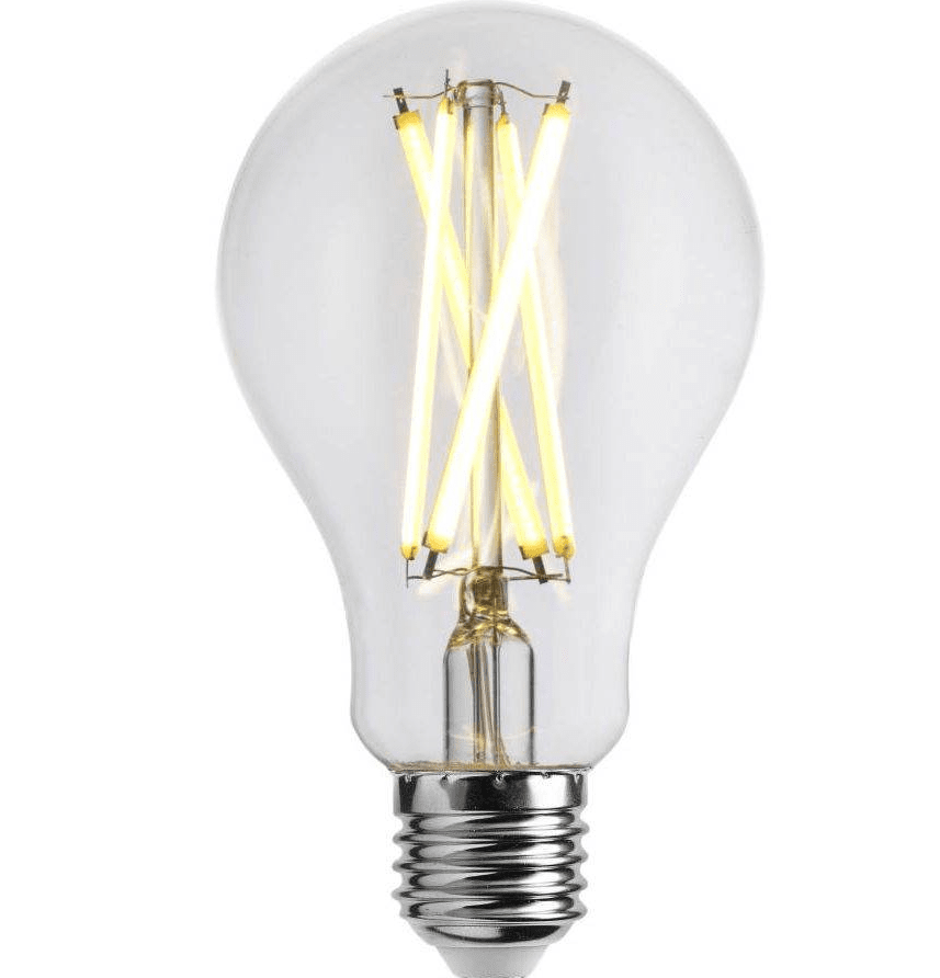 E27 normal 11W 3000K Dimmable Transparent De Unison - La conception classique de la source lumineuse est combin&eacute;e &agrave; la technologie LED moderne pour offrir &agrave; la fois style et efficacit&eacute; &eacute;nerg&eacute;tique, ce qui la rend parfaite pour les installations d&eacute;coratives et l'&eacute;clairage g&eacute;n&eacute;ral.