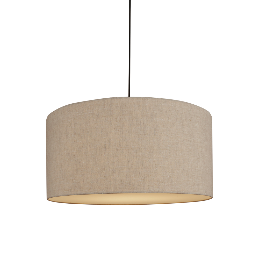 Soft Ø60 Nature/bronze suspension De Belid - La suspension en m&eacute;tal couleur bronze apporte une touche d'&eacute;l&eacute;gance et s'harmonise parfaitement avec le tissu.