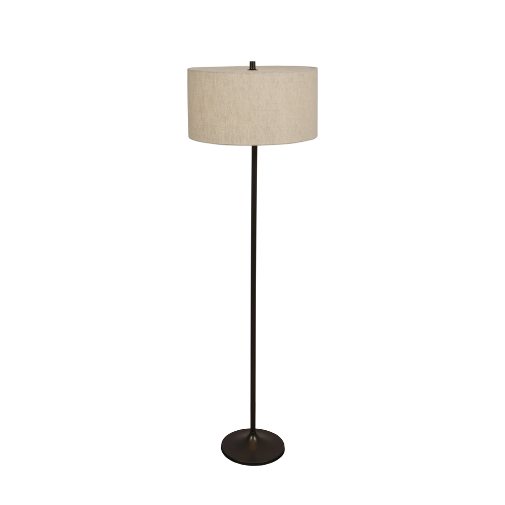 Soft Nature/bronze lampadaire De Belid - Le diffuseur int&eacute;gr&eacute;, en PMMA recycl&eacute; et recyclable, assure un &eacute;clairage uniforme et agr&eacute;able.