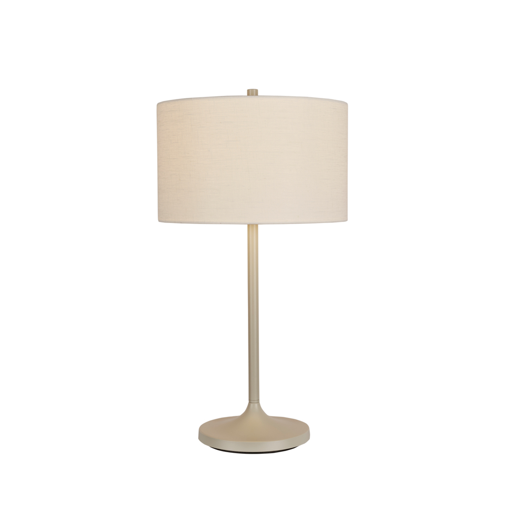 Soft 64cm Blanc/sable lampe de table De Belid - Le diffuseur int&eacute;gr&eacute; en PMMA recycl&eacute; et recyclable assure une r&eacute;partition uniforme et confortable de la lumi&egrave;re.