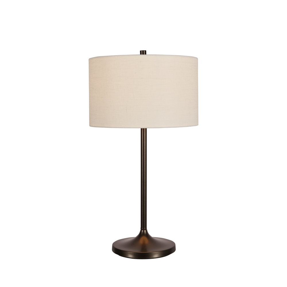 Soft 64cm Blanc/bronze lampe de table De Belid - La texture vibrante du lin filtre la lumi&egrave;re, cr&eacute;ant une ambiance chaleureuse et accueillante, tandis que la finition bronze fonc&eacute; apporte une touche sophistiqu&eacute;e.