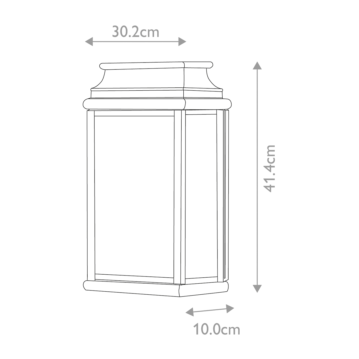 St Martins 42cm Laiton antique lampe d’extérieur De Elstead Lighting - Avec un indice de protection IP44, la lampe de puits de lumière est dotée à la fois de fenêtres et de hublots, ce qui est parfait pour les façades, les portes et les plafonds.