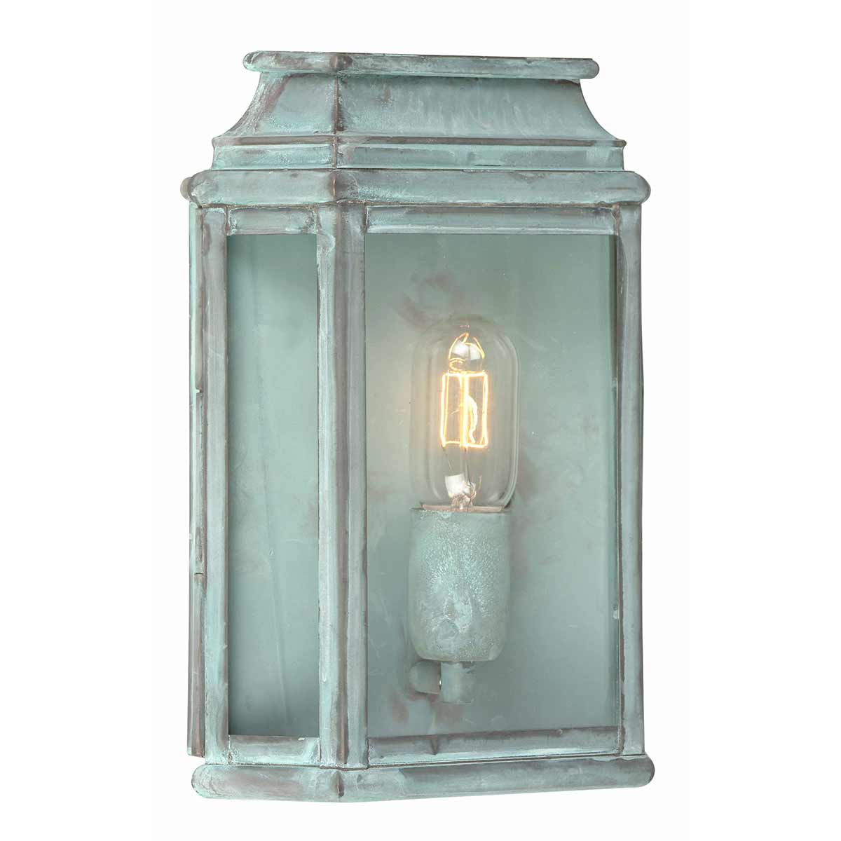 St Martins 30cm Cuivre oxydé De Elstead Lighting - Avec un indice de protection IP44, la lampe est protégée contre les intempéries et le vent et est donc parfaite pour les façades, les entrées et les terrasses.