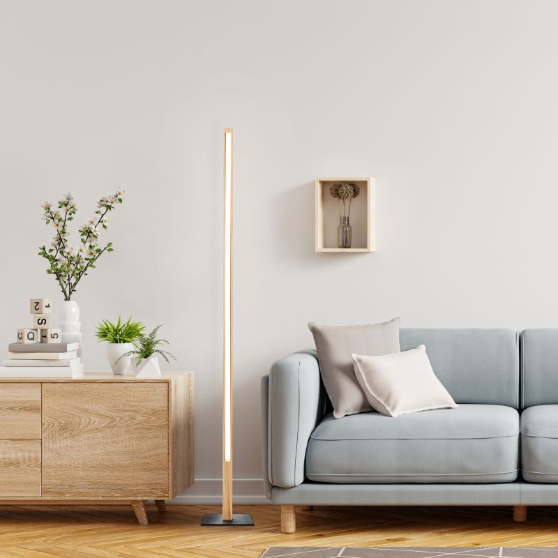 Arion Bois lampadaire De Brilliant - Arion est également économe en énergie, alliant une belle lumière à une durabilité et une faible consommation d'énergie.