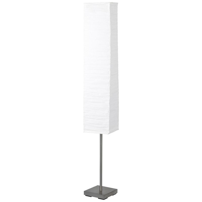 Nerva Argent/Blanc lampadaire De Brilliant - Livré avec un câble de 1,9 m, un interrupteur et une prise.
