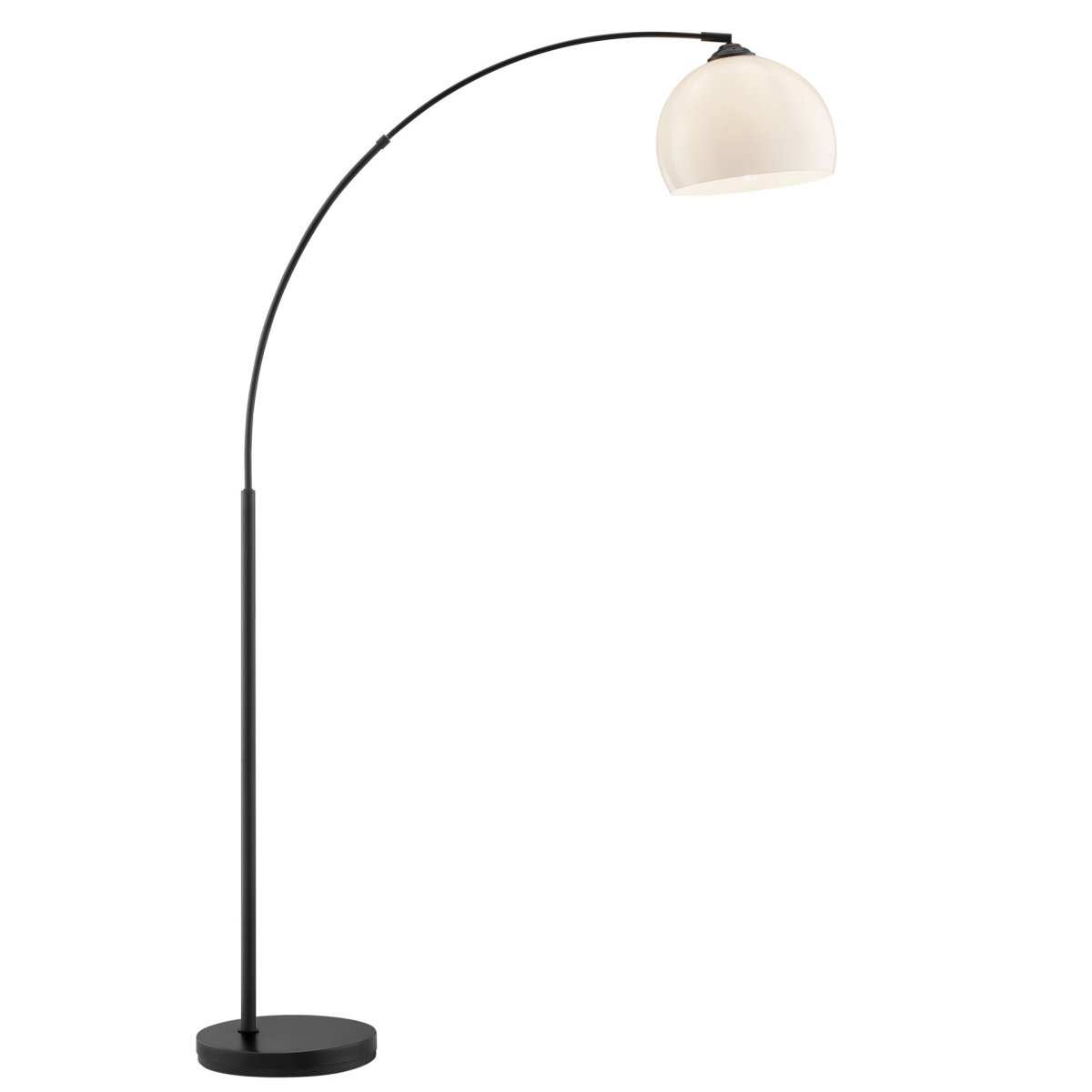 Vessa Noir lampadaire De Brilliant - Le lampadaire est fourni avec un c&acirc;ble noir de 2 m&egrave;tres, un interrupteur au pied et une prise secteur.