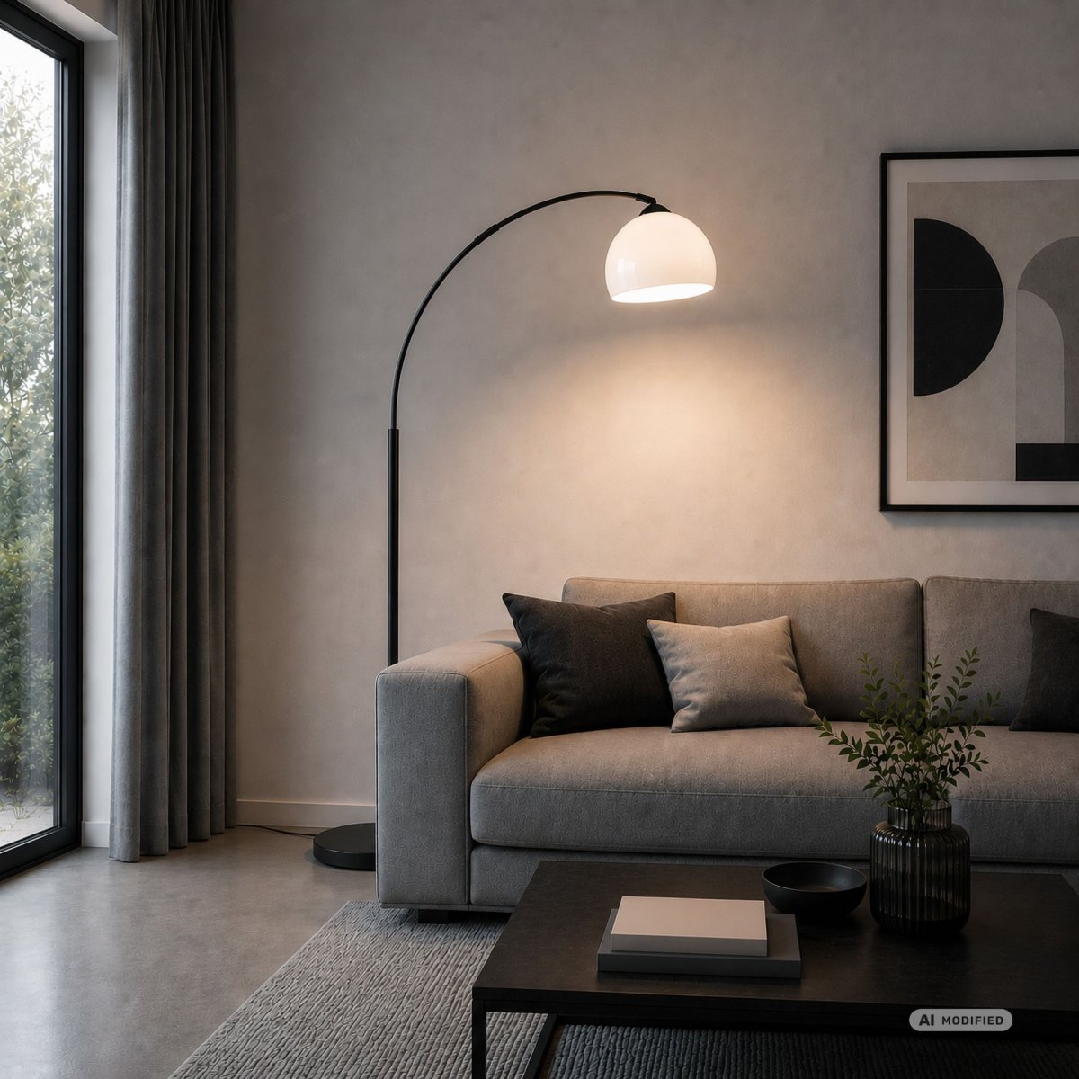 Vessa Noir lampadaire De Brilliant - Le lampadaire est fourni avec un c&acirc;ble noir de 2 m&egrave;tres, un interrupteur au pied et une prise secteur.