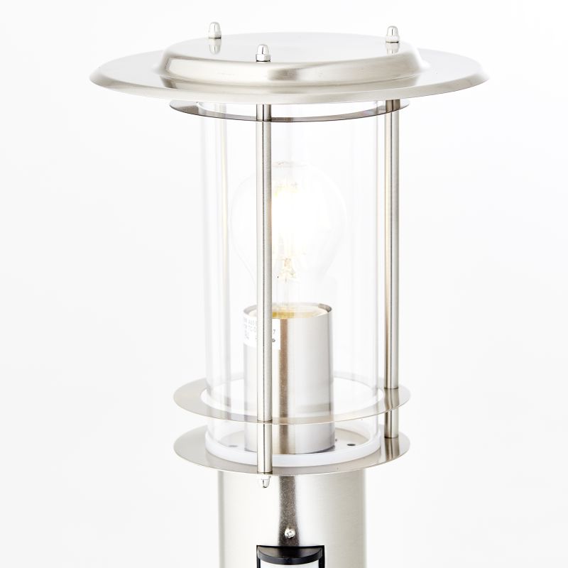 York 100cm Acier bornes De Brilliant - Le détecteur de mouvement intégré allume automatiquement la lumière en cas de besoin et permet de régler la durée et la sensibilité d'éclairage.