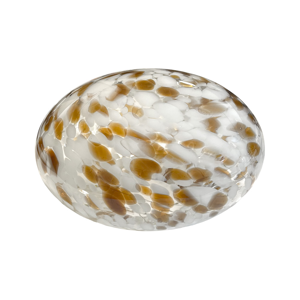 Sten 15cm Marron/Blanc lampe de table De Pixie Design - La lampe en pierre de Pixie Design a un beau design avec une surface marbr&eacute;e en marron et blanc.