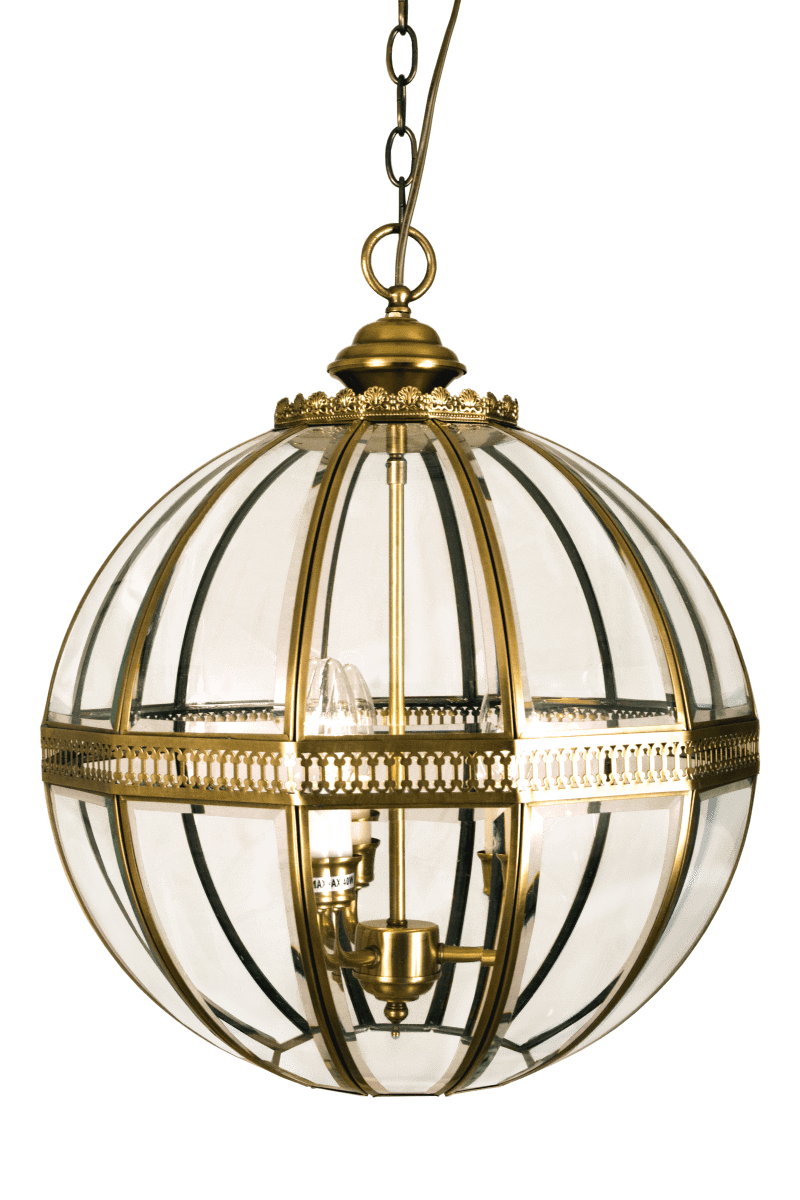Tsar Ø40 Laiton suspension De Aneta Lighting - Tsar est un plafonnier élégant en laiton massif et verre à facettes.