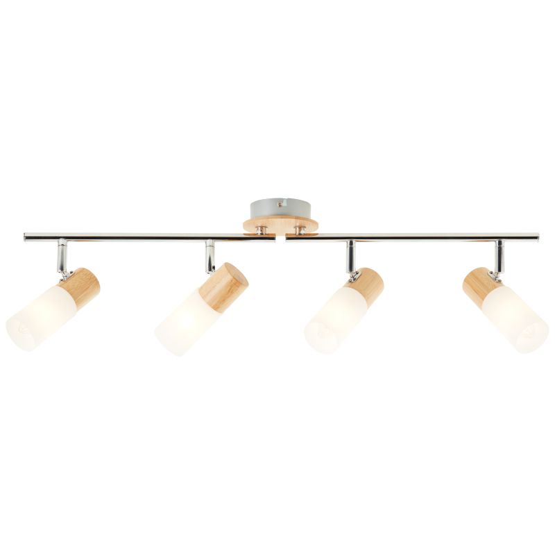 Babsan 4 Bois spot De Brilliant - Le spot Babsan à quatre lumières est un luminaire polyvalent qui allie fonctionnalité et design naturel.