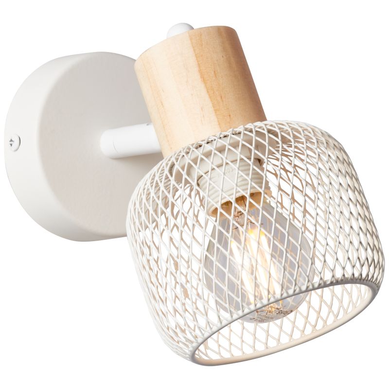 Giada 15cm Blanc applique murale De Brilliant - Son abat-jour r&eacute;glable permet de mettre en valeur des zones sp&eacute;cifiques de la pi&egrave;ce, et plusieurs spots peuvent &eacute;clairer efficacement des zones plus complexes.
