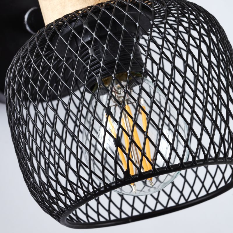 Giada 15cm Noir applique murale De Brilliant - Son abat-jour orientable permet de mettre en valeur des zones sp&eacute;cifiques de la pi&egrave;ce, et plusieurs spots peuvent &eacute;clairer efficacement des zones plus complexes.