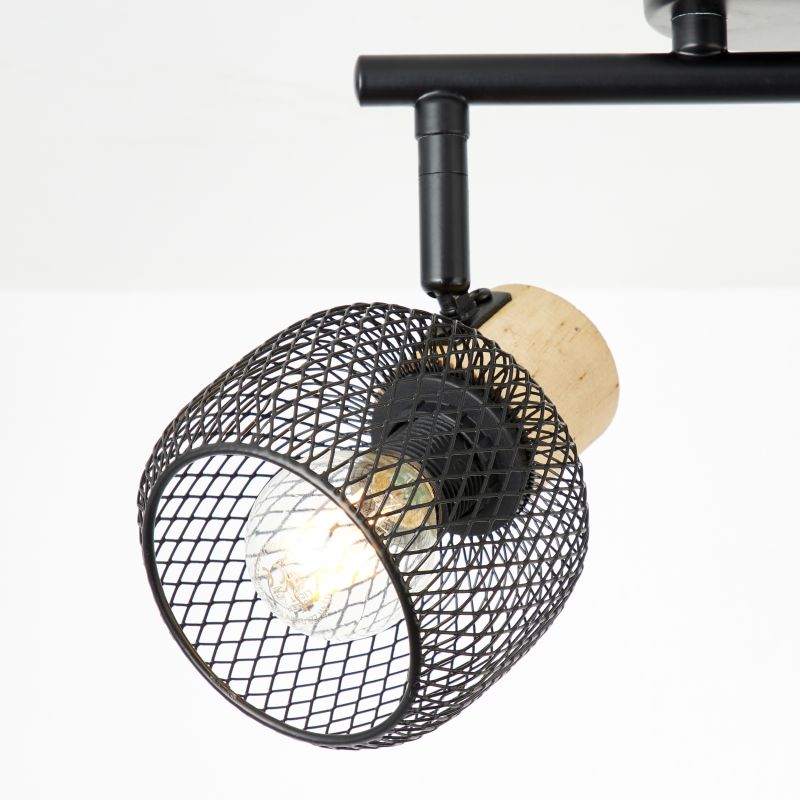 Giada 2 Noir spot De Brilliant - Ce luminaire peut être fixé au plafond ou au mur et dispose de têtes d'éclairage orientables qui vous permettent d'orienter la lumière là où vous le souhaitez, pour mettre en valeur des détails ou éclairer une pièce entière.
