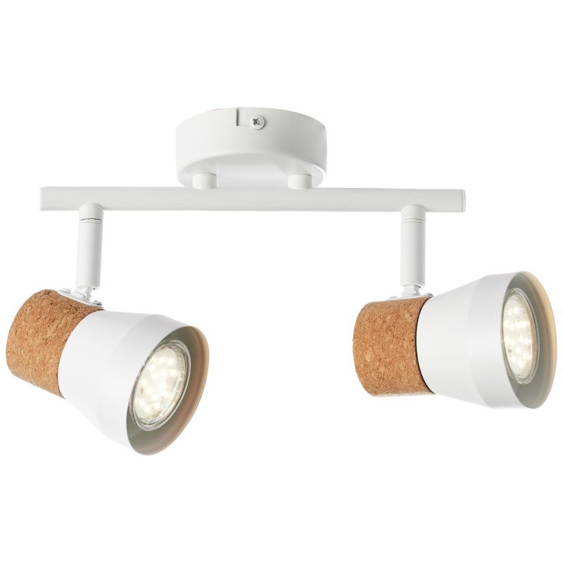 Moka 2 Blanc spot De Brilliant - Moka est un spot flexible en m&eacute;tal et li&egrave;ge naturel, permettant de cr&eacute;er facilement un effet lumineux personnalis&eacute;.