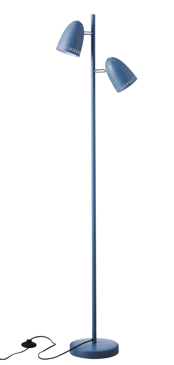 Dynamo 2 Bleu lampadaire De Superliving - Inclinables et orientables &agrave; 345&deg;, ils vous permettent d'orienter facilement la lumi&egrave;re exactement l&agrave; o&ugrave; vous en avez besoin&nbsp;: parfait comme lampe de lecture ou pour un &eacute;clairage d'ambiance dans le salon.