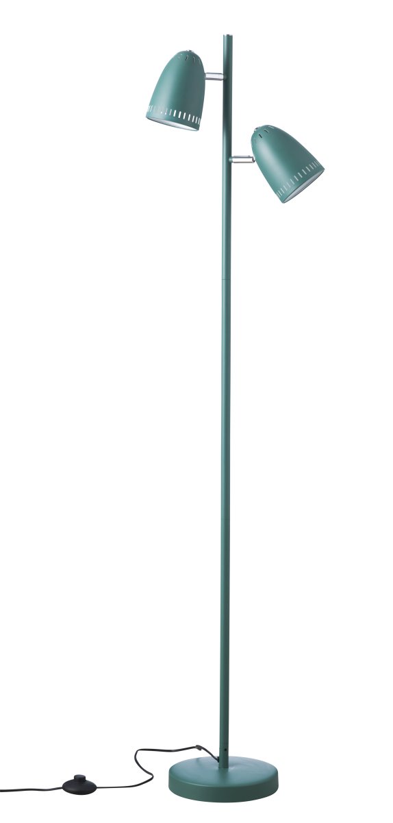 Dynamo 2 Vert lampadaire De Superliving - Inclinables et orientables &agrave; 345&deg;, ils vous permettent d'orienter facilement la lumi&egrave;re exactement l&agrave; o&ugrave; vous en avez besoin&nbsp;: parfait comme lampe de lecture ou pour un &eacute;clairage d'ambiance dans le salon.