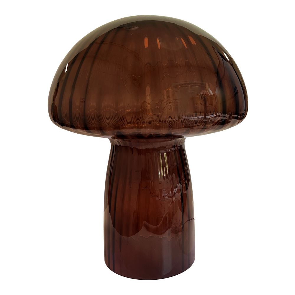 Mushroom 35cm Bordeaux lampe de table De Pixie Design - Il est &eacute;quip&eacute; d'une minuterie et d'un variateur pratique &agrave; 5 niveaux pour r&eacute;gler la lumi&egrave;re selon les besoins, ce qui le rend parfait &agrave; la fois comme &eacute;clairage de travail et comme &eacute;clairage de soir&eacute;e confortable.
