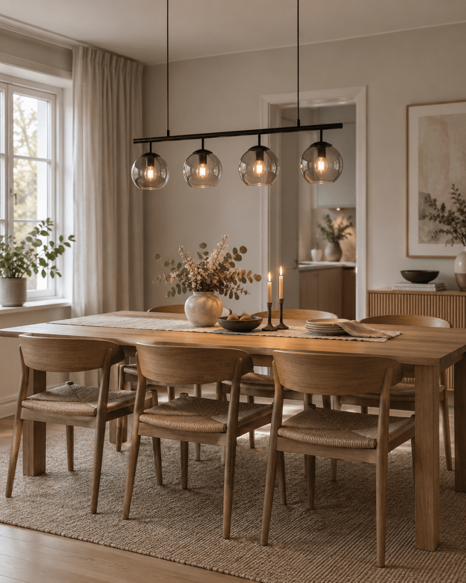 Globi 4 78cm Noir/Fumé suspension De Nordic Lighting - Sa suspension en m&eacute;tal noir lui conf&egrave;re une touche graphique et raffin&eacute;e, tandis que ses quatre abat-jour ronds en verre fum&eacute; diffusent une lumi&egrave;re agr&eacute;able et homog&egrave;ne dans toute la pi&egrave;ce.