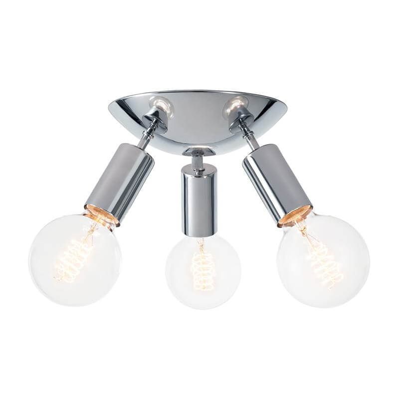 Aten Ø20 Chrome spot De Lampan - Les sources lumineuses ouvertes de la lampe fournissent une lumi&egrave;re directe et sont donc id&eacute;ales pour &eacute;clairer de grandes surfaces ou cr&eacute;er un &eacute;clairage d'ambiance, par exemple dans le salon, la cuisine ou le couloir.