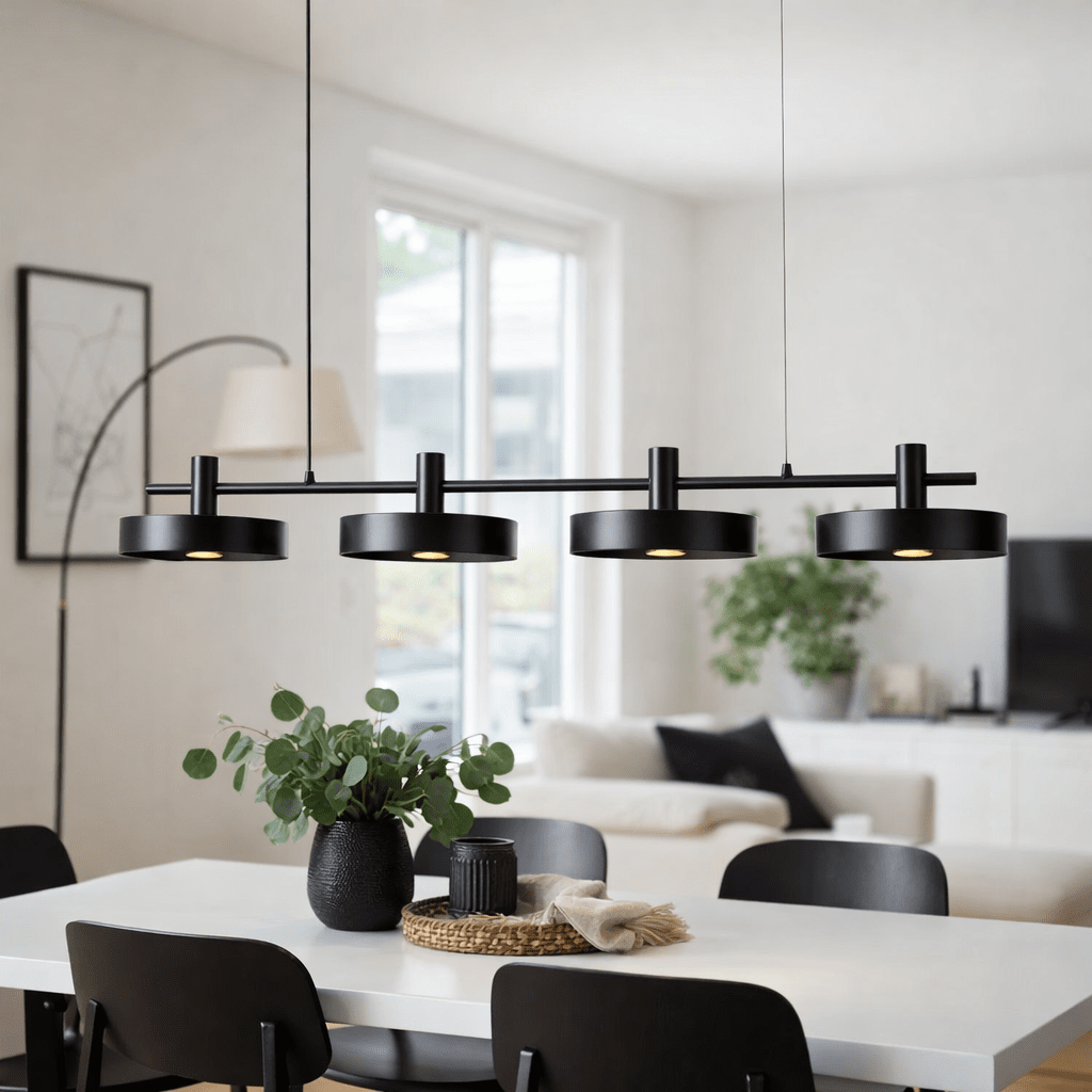 Birillo 130cm Noir suspension De Nordic Lighting - Birillo est une suspension moderne en m&eacute;tal au design graphique et &eacute;l&eacute;gant.