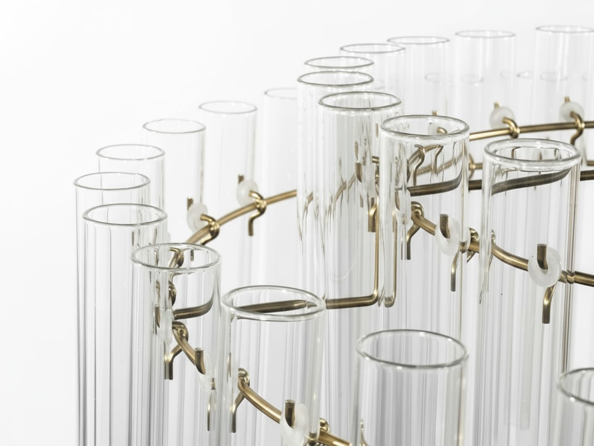 Lancaster Ø54 Laiton/transparent suspension De Lampan - Un luminaire alliant harmonieusement &eacute;l&eacute;gance et simplicit&eacute;, sublimant votre int&eacute;rieur par sa brillance subtile et son charme intemporel.