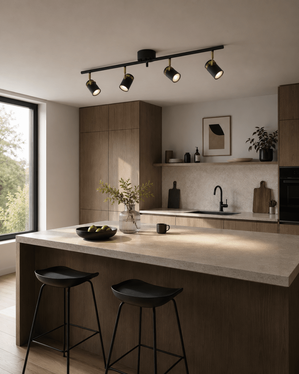 Lynx 4 Noir spot De Nordic Lighting - Installez-le dans le couloir, la cuisine ou la chambre.