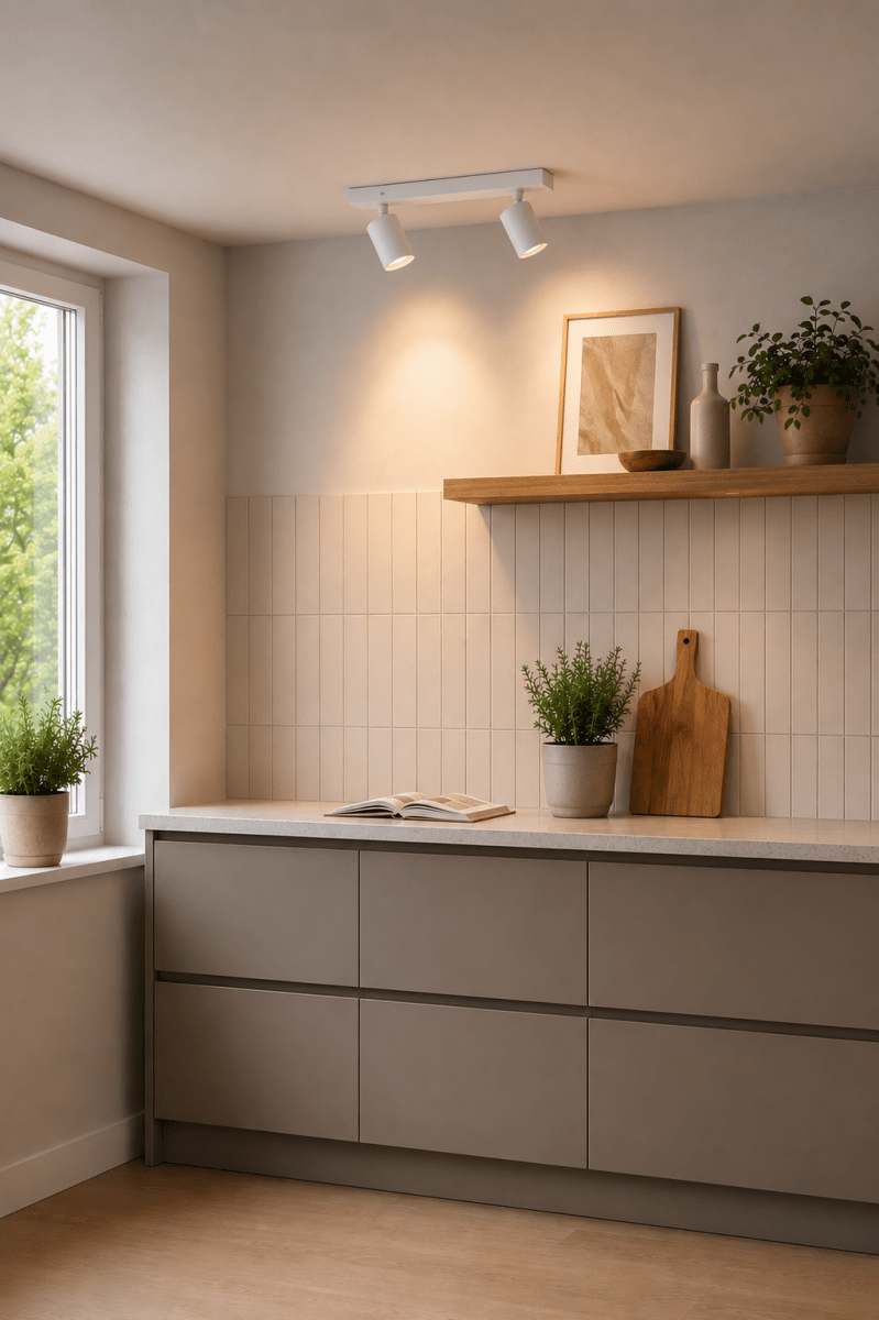 Crux 2 Blanc spot De Nordic Lighting - Installez-le dans le couloir, la cuisine ou la chambre.