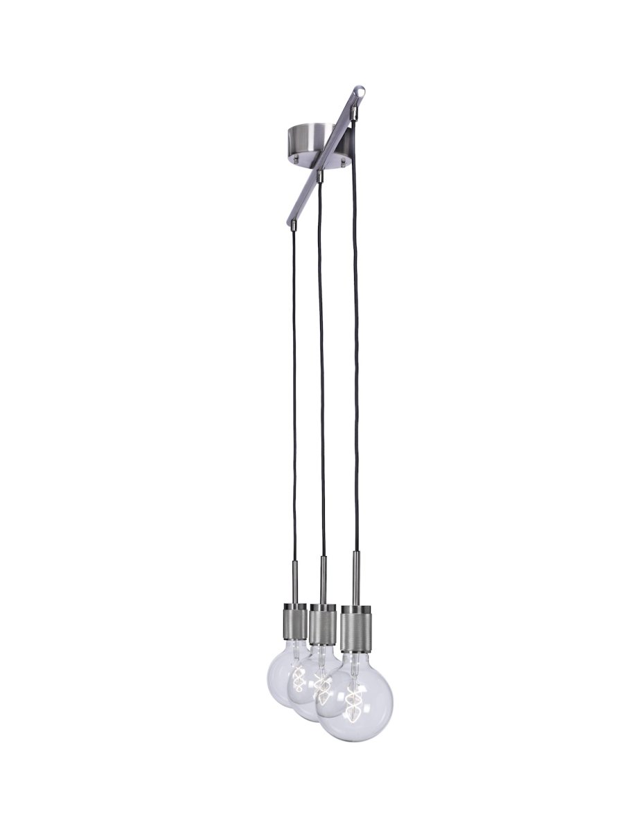 Rille 85cm Chrome brossé suspension De Cottex - Rille est une suspension élégante en métal chromé brossé, créant un style moderne et raffiné.