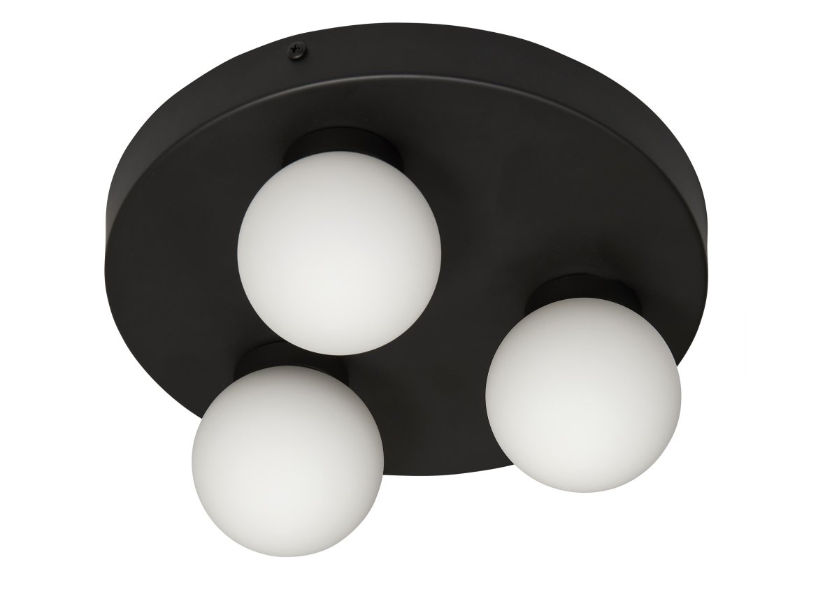 Sandhamn Ø25 Noir lampe de salle de bain De Armaturhantverk - Le plafonnier de salle de bain Sandhamn est une solution d'&eacute;clairage &eacute;l&eacute;gante et fonctionnelle qui ajoute une touche luxueuse &agrave; votre salle de bain.