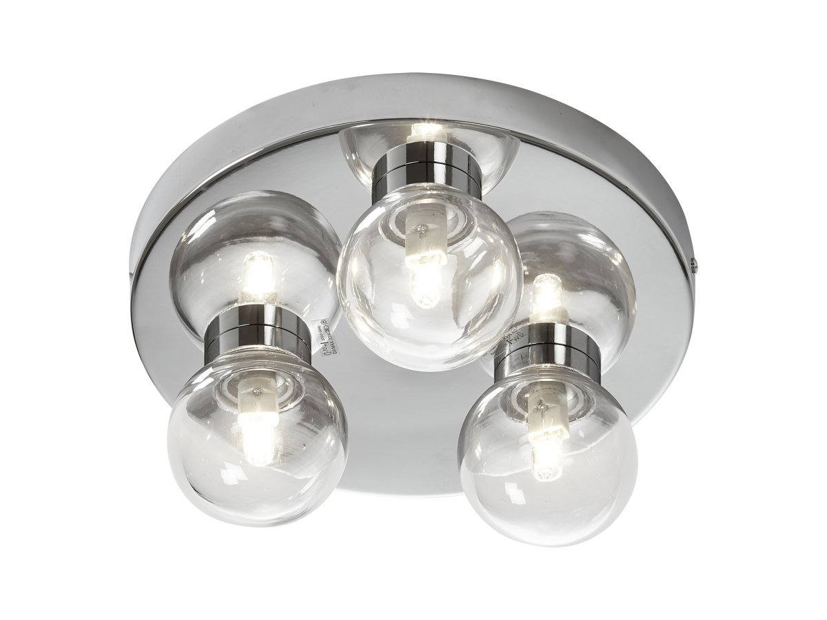 Sandhamn Ø25 Chrome lampe de salle de bain De Armaturhantverk - Le plafonnier de salle de bain Sandhamn est une solution d'&eacute;clairage &eacute;l&eacute;gante et fonctionnelle qui ajoute une touche luxueuse &agrave; votre salle de bain.