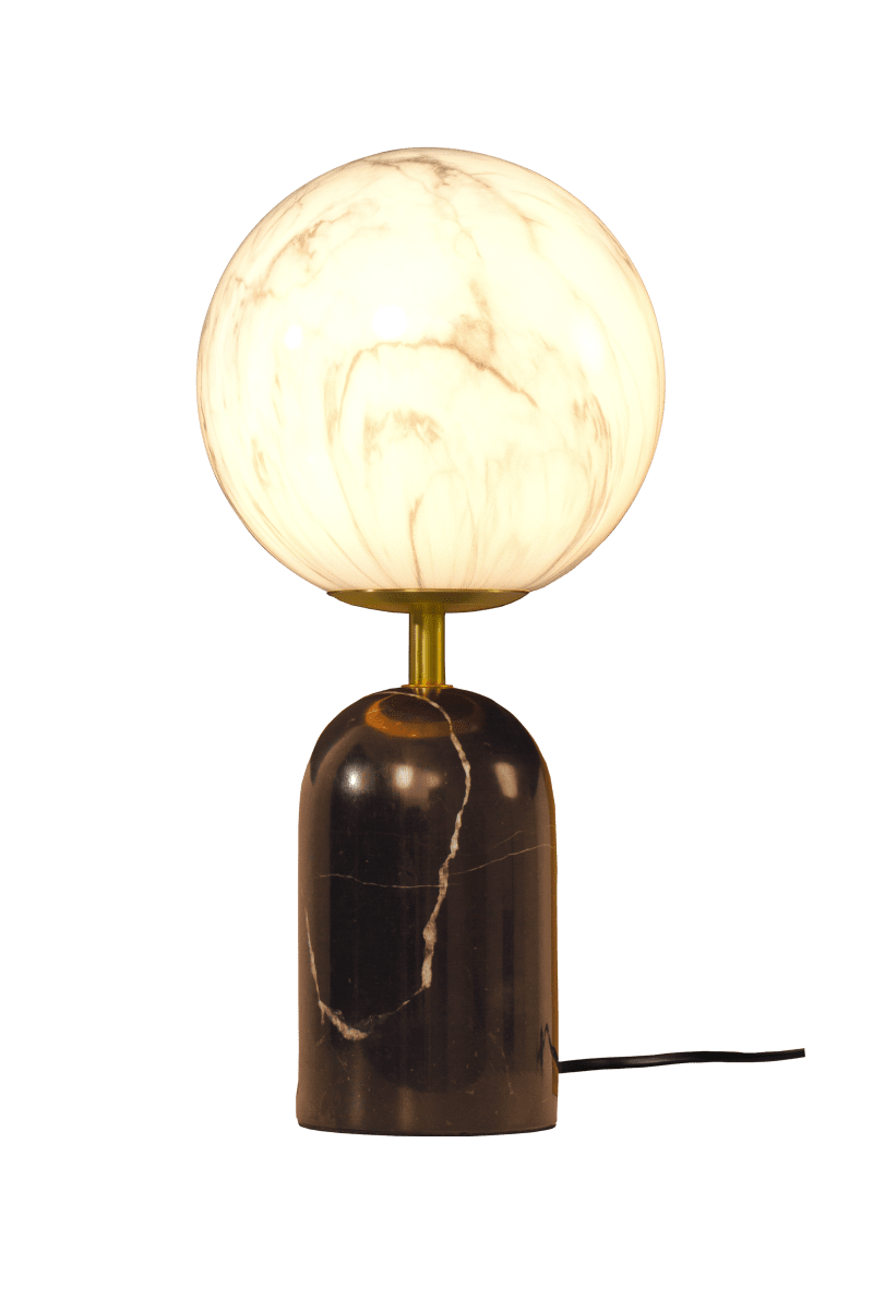 Pierre 42cm Noir et blanc lampe de table De Aneta Lighting - Pierre trouve parfaitement sa place sur une table d'appoint, un bureau ou pr&egrave;s d'une fen&ecirc;tre.