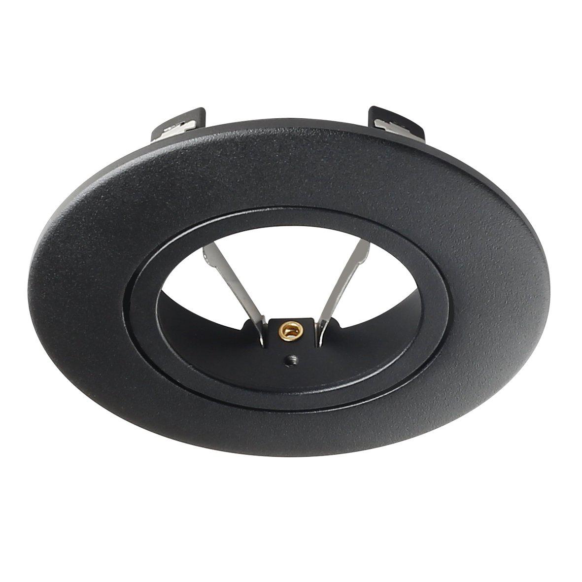 Tenny Bague décorative Noir De Designlight - Ce cache d&eacute;coratif noir mat permet de remplacer la fa&ccedil;ade du luminaire &laquo;&nbsp;Tenny&nbsp;&raquo;.