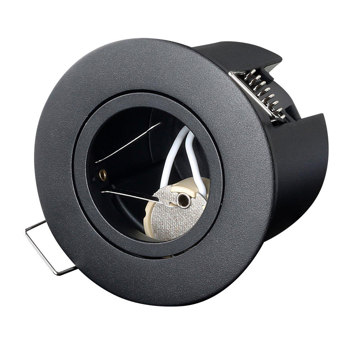 Tenny Bague décorative Noir De Designlight - Ce cache d&eacute;coratif noir mat permet de remplacer la fa&ccedil;ade du luminaire &laquo;&nbsp;Tenny&nbsp;&raquo;.