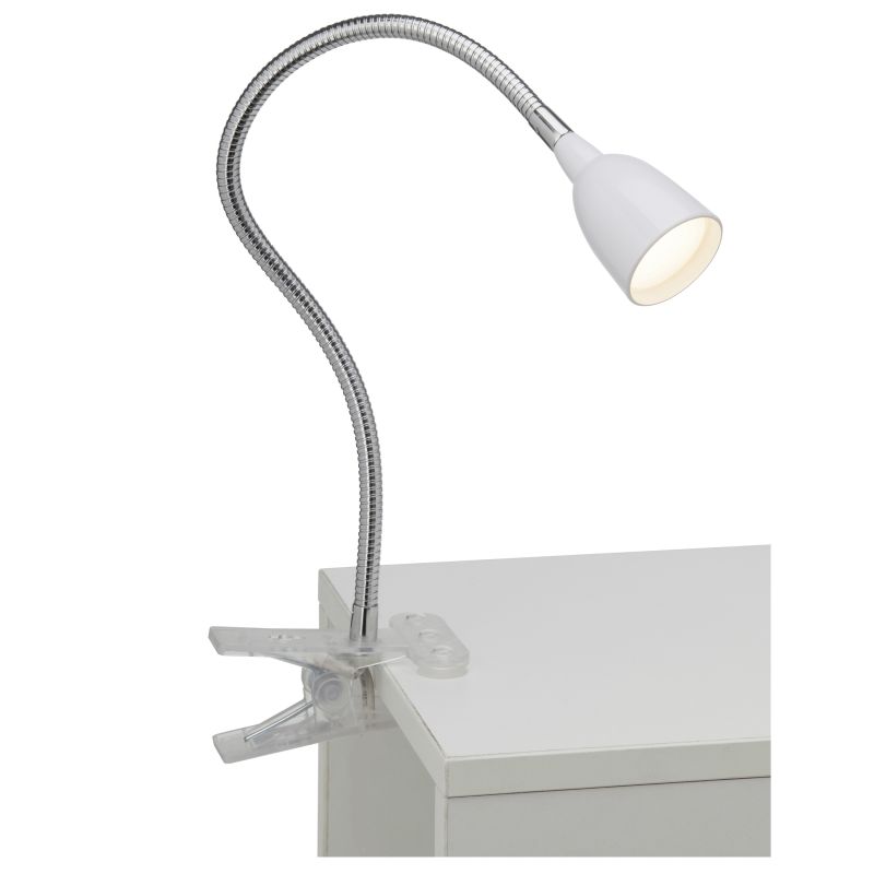 Anthony Blanc lampe à pince De Brilliant - La lampe &agrave; pince Anthony est une solution d'&eacute;clairage pratique et flexible, id&eacute;ale pour les espaces restreints, comme les bords de table ou les &eacute;tag&egrave;res.