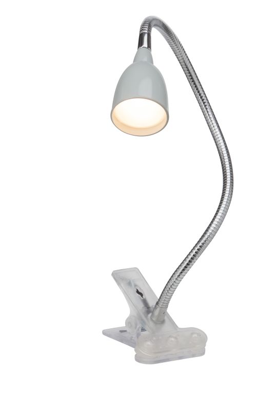 Anthony Gris lampe à pince De Brilliant - La lampe &agrave; pince Anthony est une solution d'&eacute;clairage pratique et flexible, id&eacute;ale pour les espaces restreints, comme les bords de table ou les &eacute;tag&egrave;res.