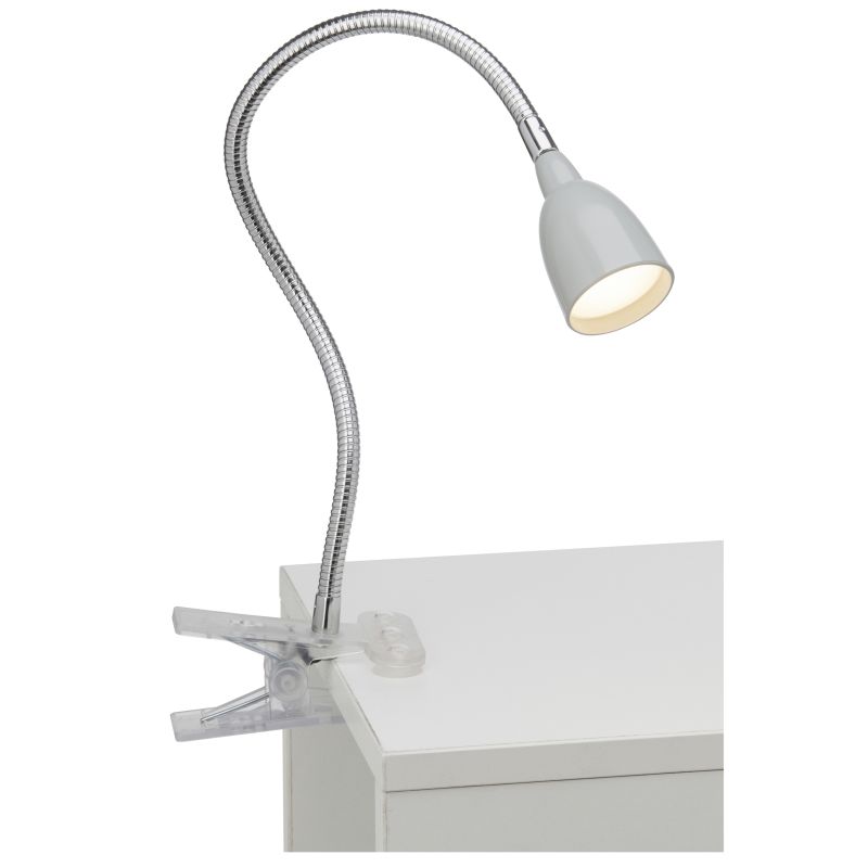 Anthony Gris lampe à pince De Brilliant - La lampe &agrave; pince Anthony est une solution d'&eacute;clairage pratique et flexible, id&eacute;ale pour les espaces restreints, comme les bords de table ou les &eacute;tag&egrave;res.