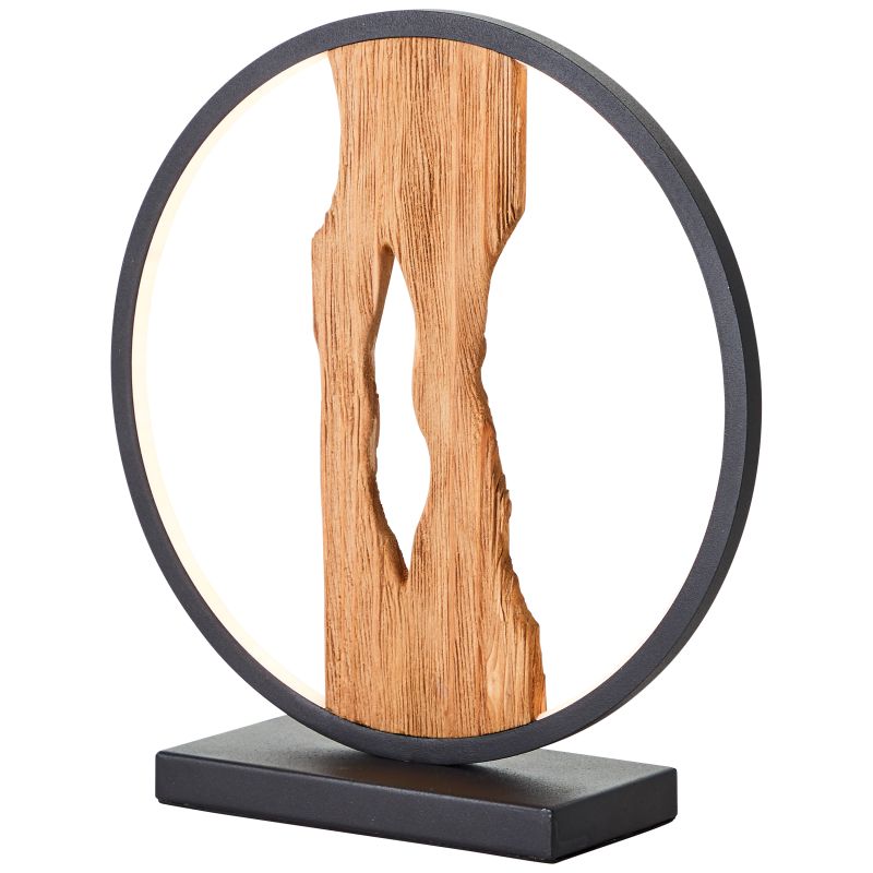 Chaumont 28cm Bois lampe de table De Brilliant - Chaumont est une lampe de table polyvalente, idéale pour un éclairage d'ambiance sur une table de chevet ou comme éclairage d'appoint dans un salon.