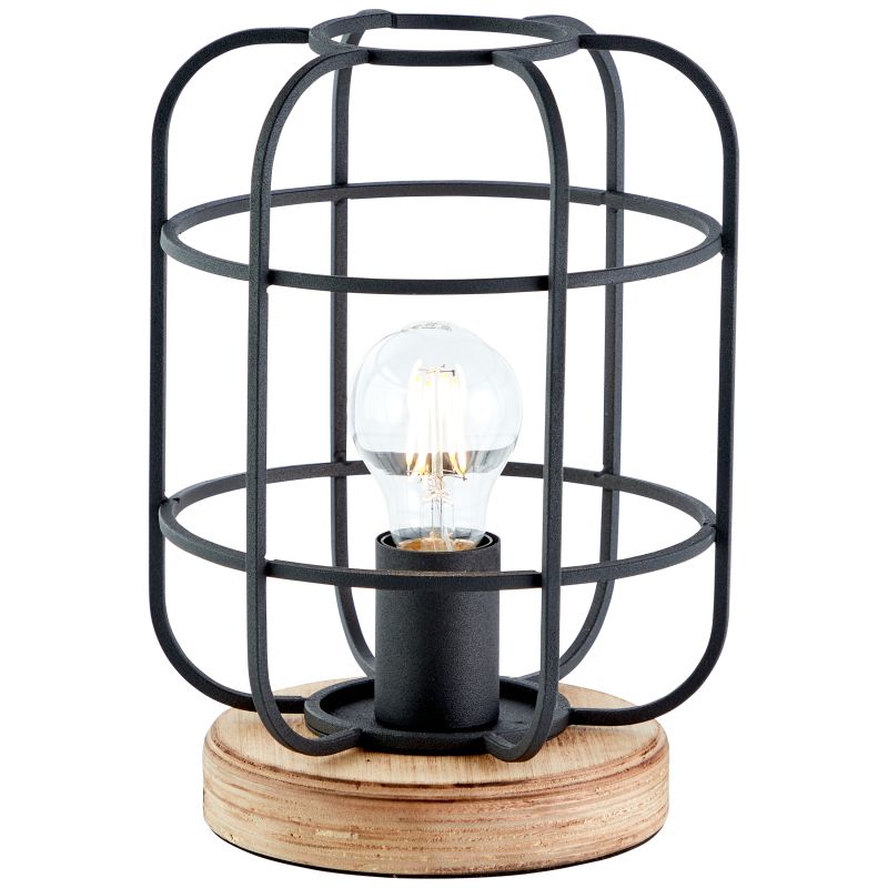 Gwen 27cm Noir lampe de table De Brilliant - Le bois utilisé est issu d'une sylviculture durable certifiée FSC, garantissant une production responsable, respectueuse de l'environnement, de la biodiversité et de bonnes conditions de travail.