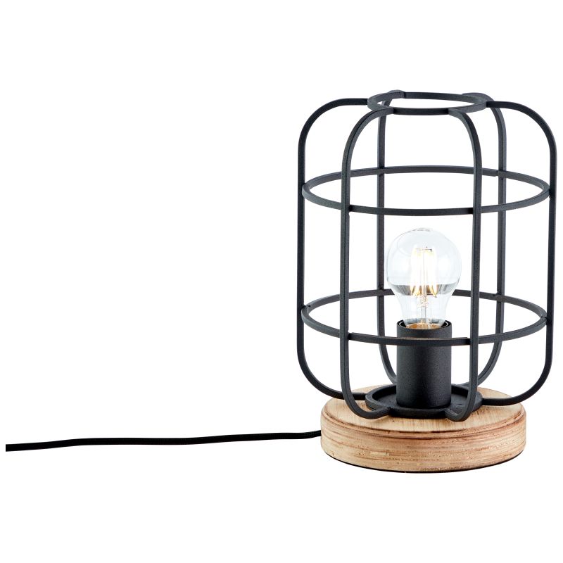 Gwen 27cm Noir lampe de table De Brilliant - Le bois utilisé est issu d'une sylviculture durable certifiée FSC, garantissant une production responsable, respectueuse de l'environnement, de la biodiversité et de bonnes conditions de travail.