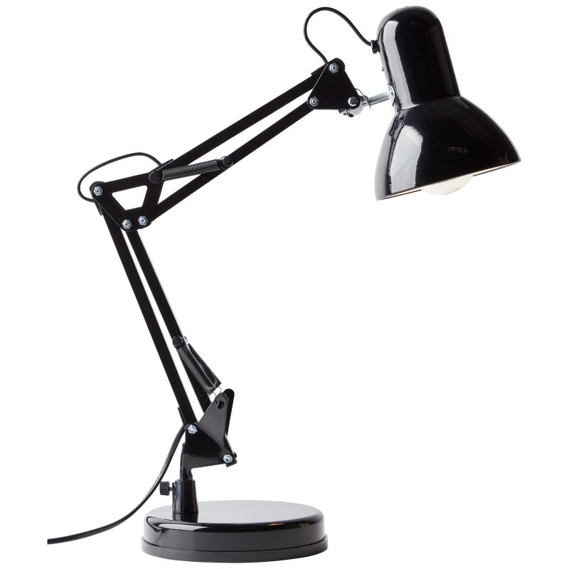 Henry 50cm Noir lampe de bureau De Brilliant - Henry est dot&eacute;e d'une t&ecirc;te de lampe orientable et pratique, ainsi que de rotules inclin&eacute;es, permettant d'orienter facilement la lumi&egrave;re selon les besoins.