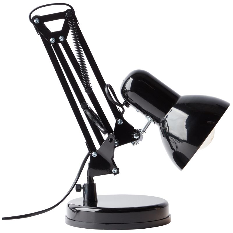 Henry 50cm Noir lampe de bureau De Brilliant - Henry est dot&eacute;e d'une t&ecirc;te de lampe orientable et pratique, ainsi que de rotules inclin&eacute;es, permettant d'orienter facilement la lumi&egrave;re selon les besoins.