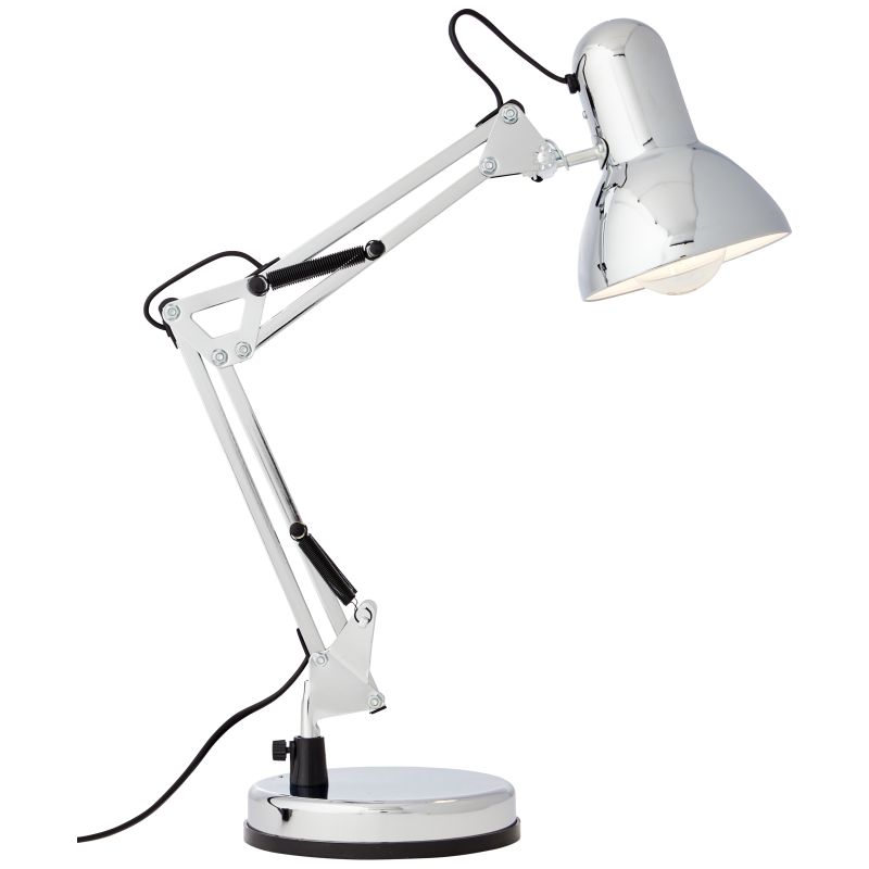 Henry 50cm Chrome lampe de bureau De Brilliant - Henry est dot&eacute;e d'une t&ecirc;te de lampe orientable et pratique, ainsi que de rotules inclin&eacute;es, permettant d'orienter facilement la lumi&egrave;re selon les besoins.