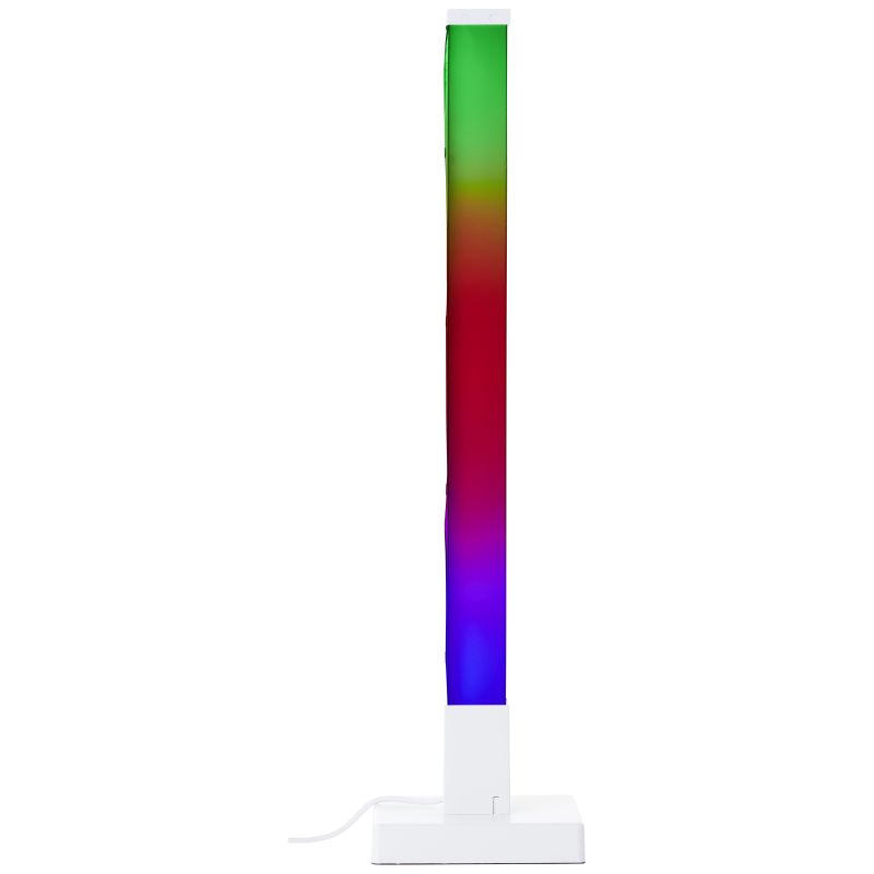 Neele 50cm Blanc lampe de table De Brilliant - Grâce à ses LED RVB, vous disposez d'un large choix de couleurs et d'effets lumineux, vous permettant d'adapter facilement la lumière à votre humeur et à l'occasion.